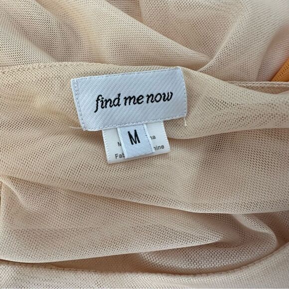 Find Me Now Aura Cream Mesh Sun Design Midi Dress | M - Picture 10 of 10